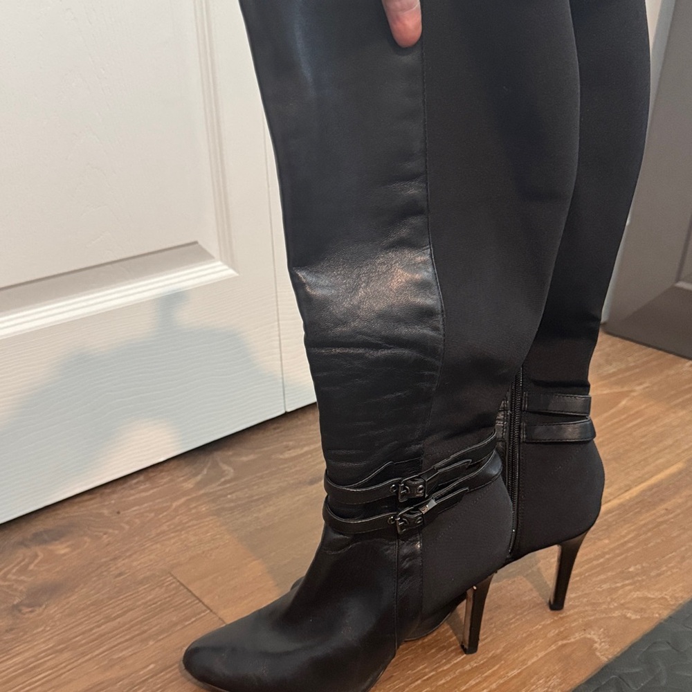 White House Black Market Black Heeled Boots